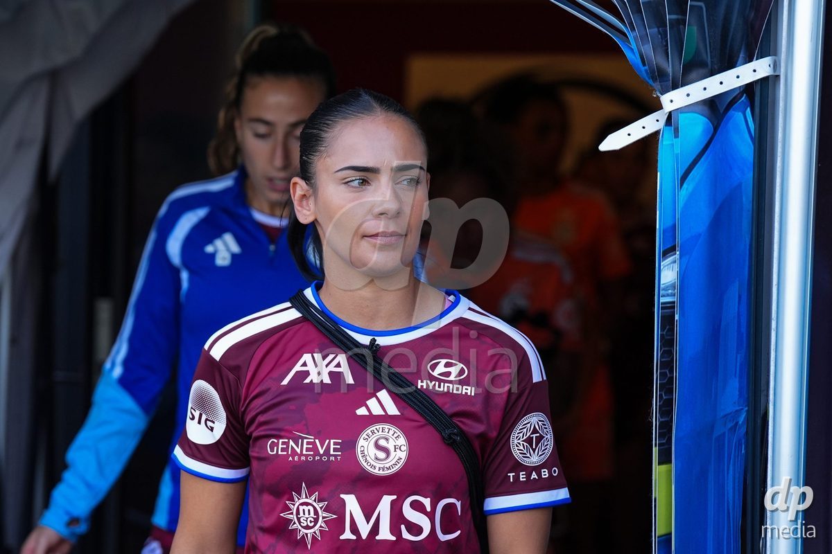 WIL, SWITZERLAND - OCTOBER 4: Meriame Terchoun of Servette FC Chenois Feminin looks on prior to the AXA Women's Super League match between FC St. Gallen 1879 and Servette FC Chenois Feminin at Lidl Sportpark on October 4, 2026 in Wil, Switzerland.