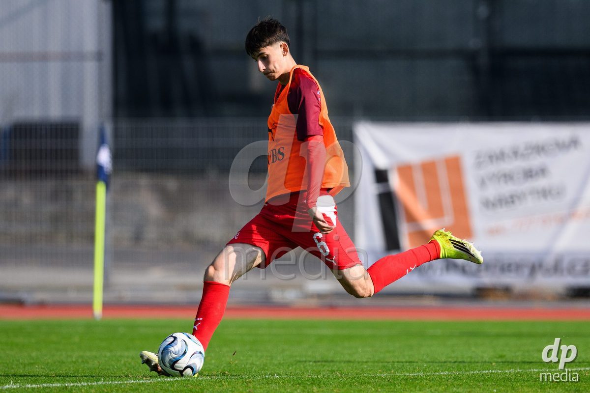 USTI NAD LABEM, CZECH REPUBLIC - OCTOBER 3:   Aldin Smajic of Switzerland during warm up before the International Friendly match between Slovakia and Switzerland on October 3, 2026 in Ustí nad Labem, Czech Republic.