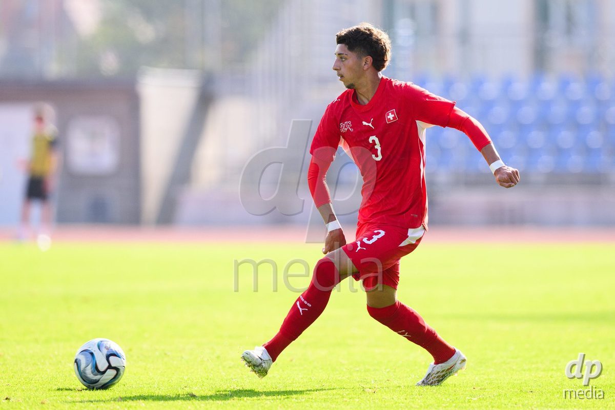 USTI NAD LABEM, CZECH REPUBLIC - OCTOBER 3: Gabriel Roskovic of Switzerland during the International Friendly match between Slovakia and Switzerland on October 3, 2026 in Ustí nad Labem, Czech Republic.