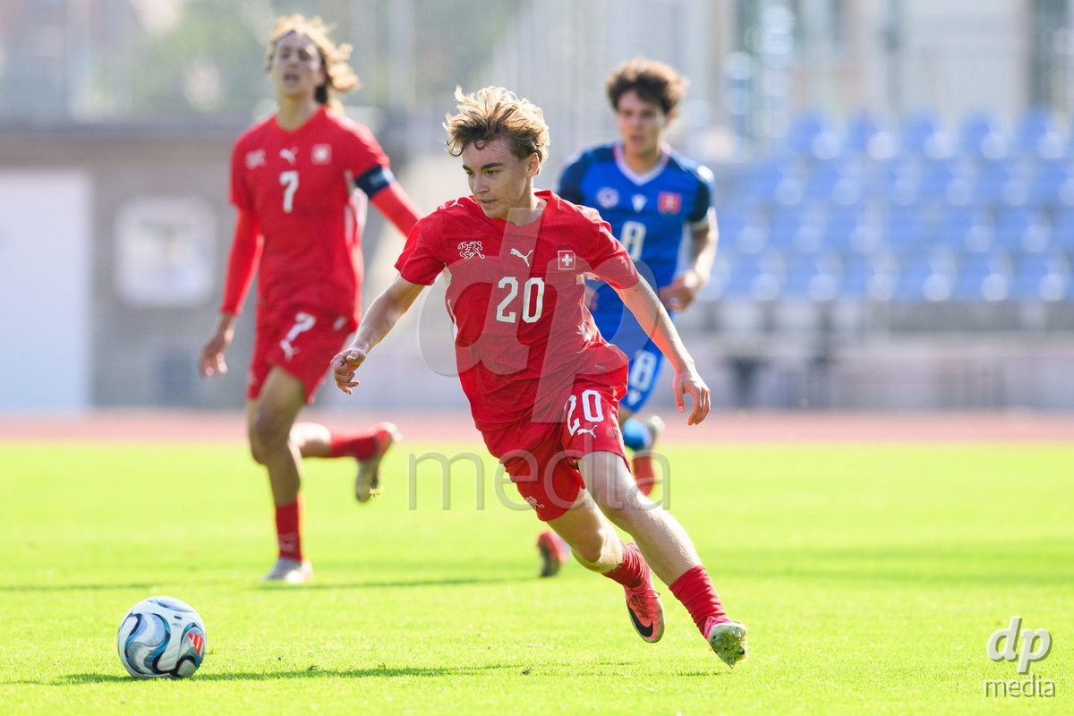USTI NAD LABEM, CZECH REPUBLIC - OCTOBER 3: Luc Gigon of Switzerland during the International Friendly match between Slovakia and Switzerland on October 3, 2026 in Ustí nad Labem, Czech Republic.