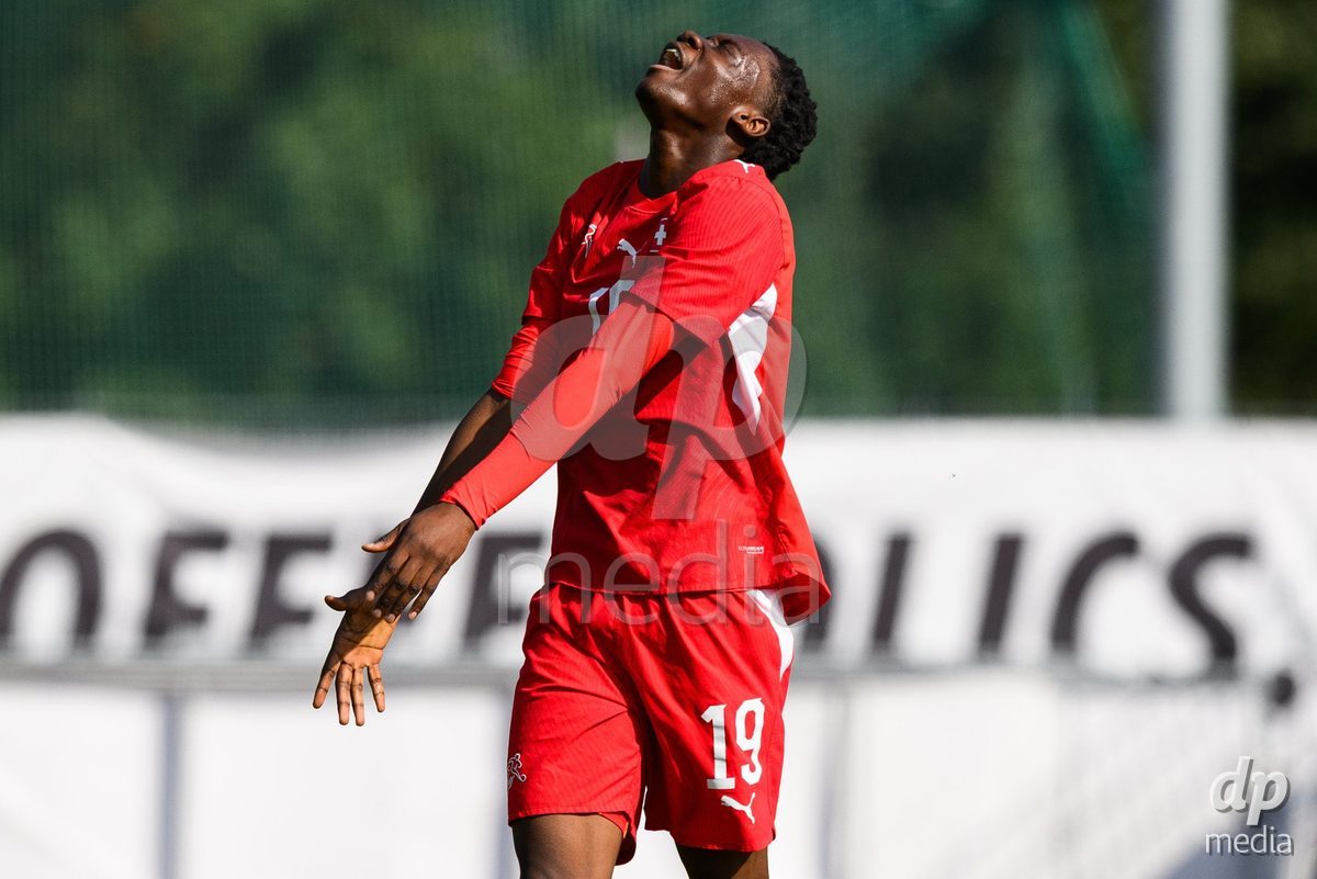 USTI NAD LABEM, CZECH REPUBLIC - OCTOBER 3: Bright Ocran of Switzerland during the International Friendly match between Slovakia and Switzerland on October 3, 2026 in Ustí nad Labem, Czech Republic.