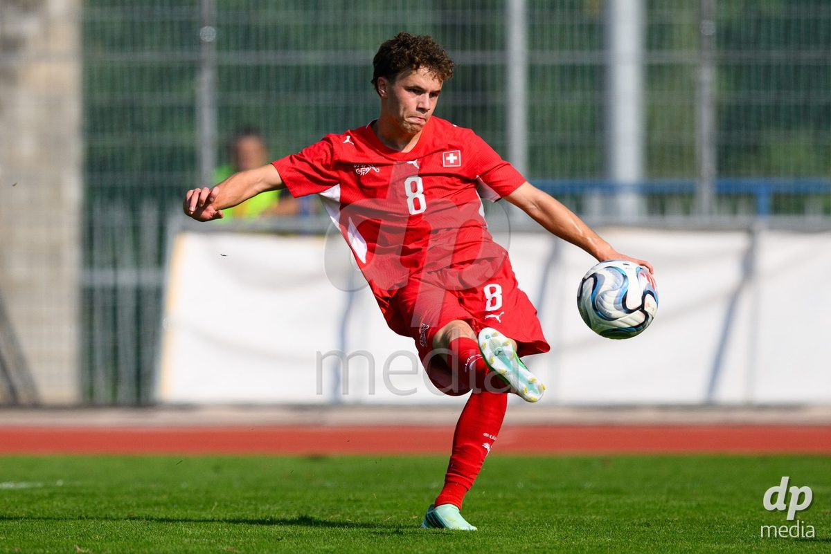 USTI NAD LABEM, CZECH REPUBLIC - OCTOBER 3: Stefan Furundzic of Switzerland during the International Friendly match between Slovakia and Switzerland on October 3, 2026 in Ustí nad Labem, Czech Republic.
