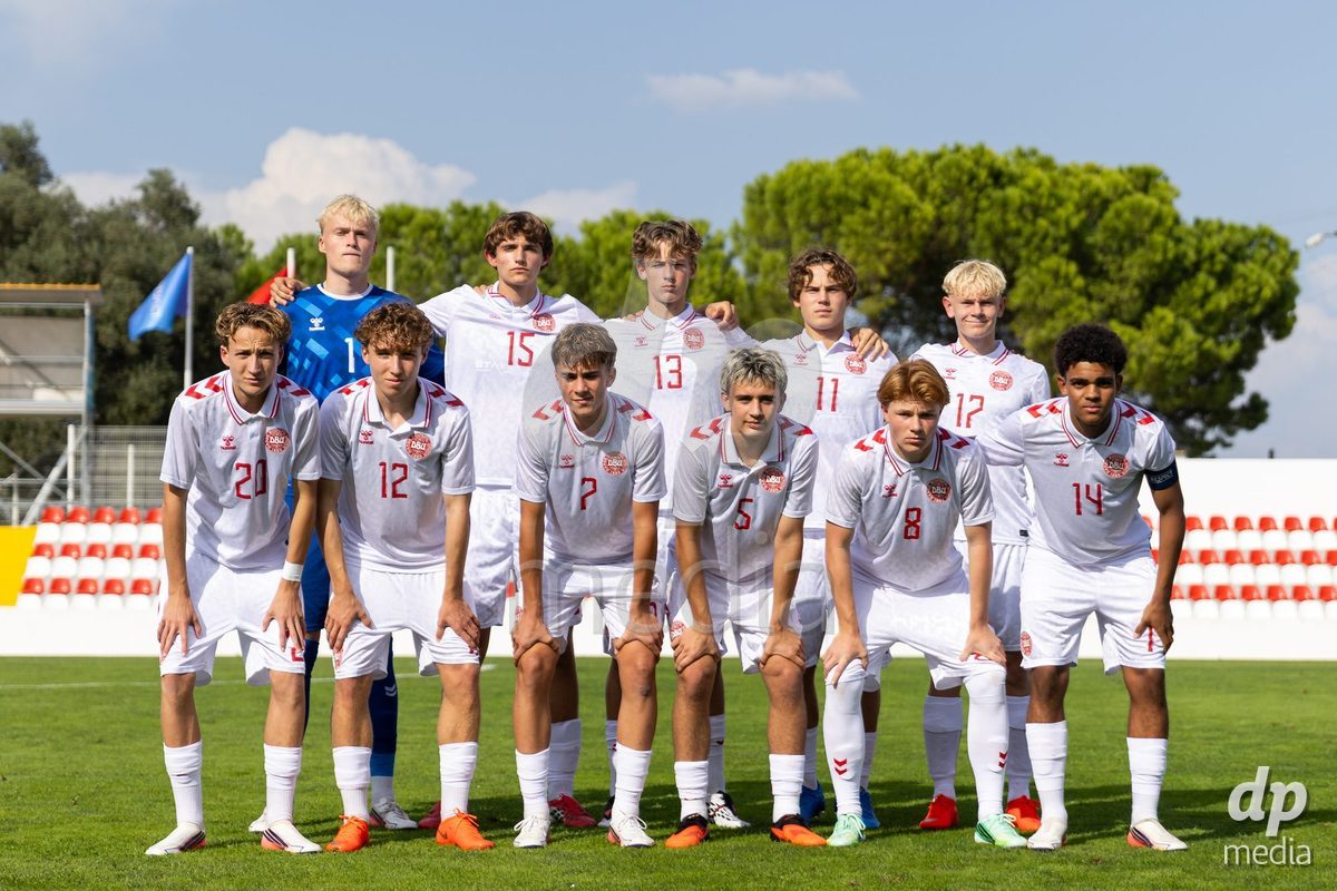 SANTAREM, PORTUGAL - OCTOBER 3: Team before the International Friendly match between Denmark U16 and Turkiye U16 at Campo Cha das Padeiras on October 3, 2026 in Santarem, Portugal.