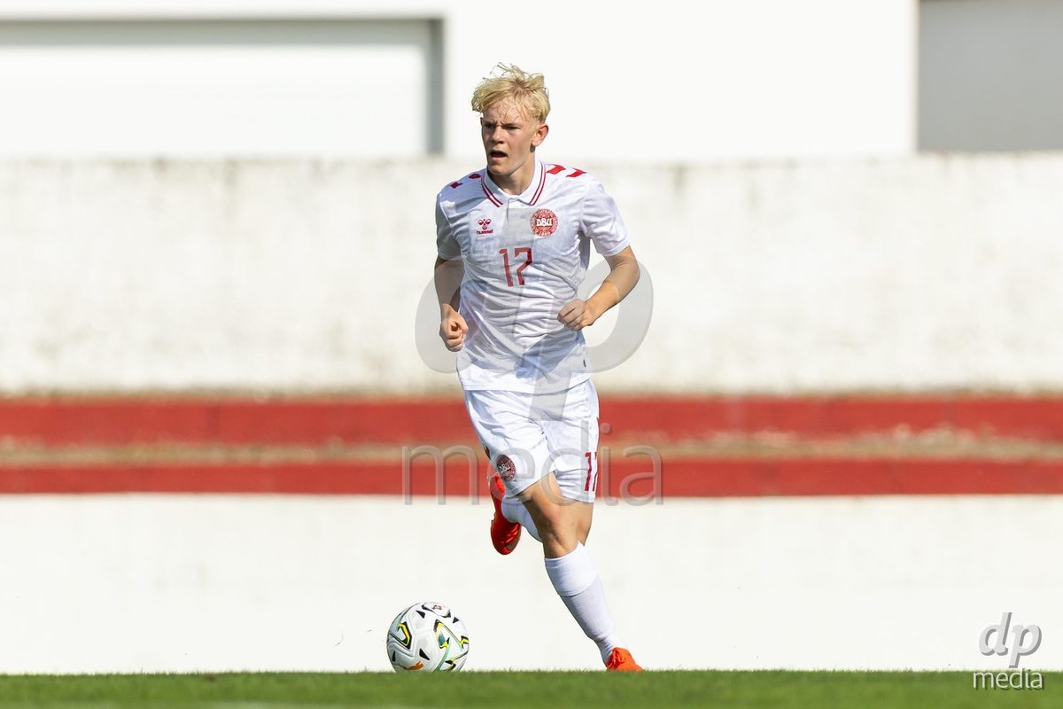 SANTAREM, PORTUGAL - OCTOBER 3: Eskild Frederiksen during the International Friendly match between Denmark U16 and Turkiye U16 at Campo Cha das Padeiras on October 3, 2026 in Santarem, Portugal.