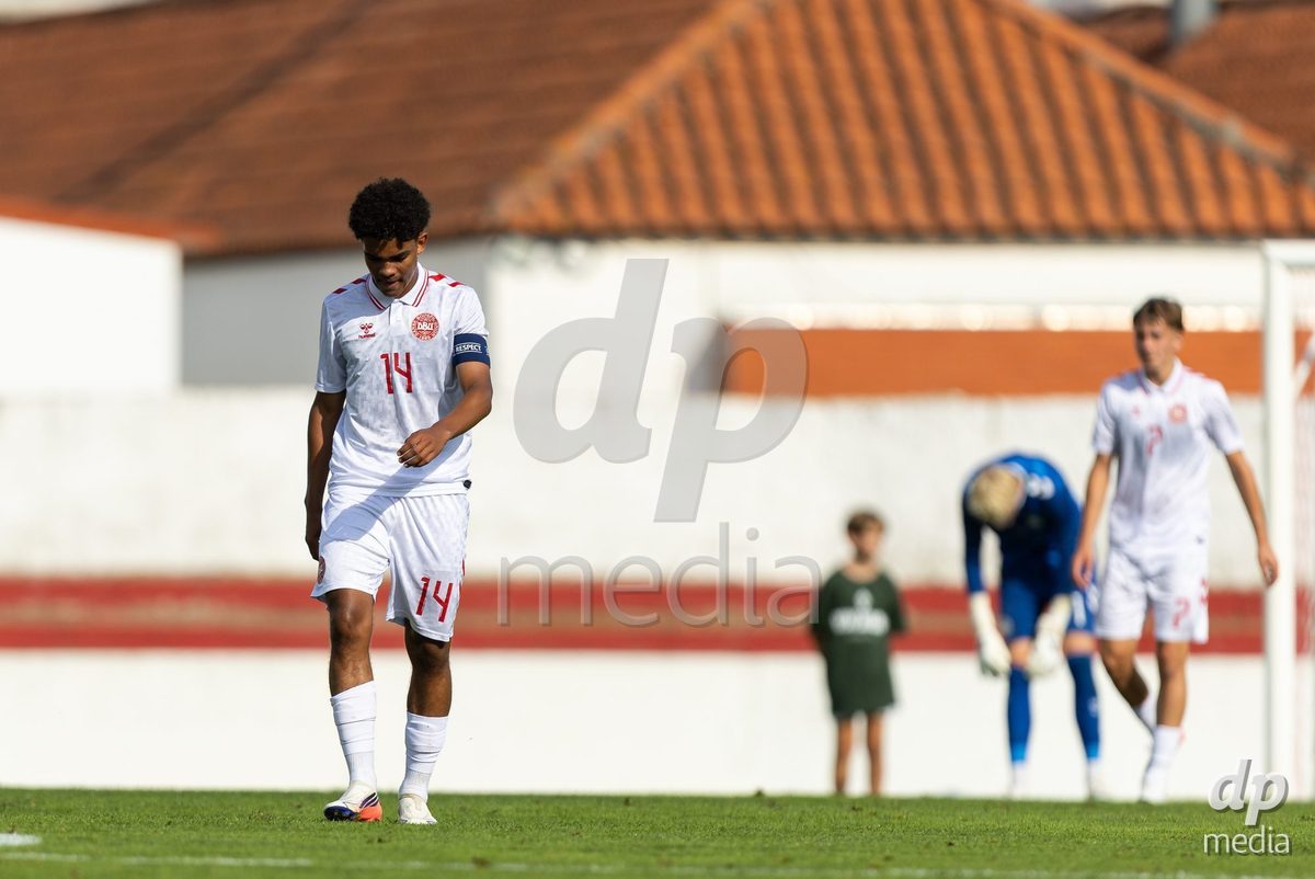SANTAREM, PORTUGAL - OCTOBER 3: Player from Denmark during the International Friendly match between Denmark U16 and Turkiye U16 at Campo Cha das Padeiras on October 3, 2026 in Santarem, Portugal.