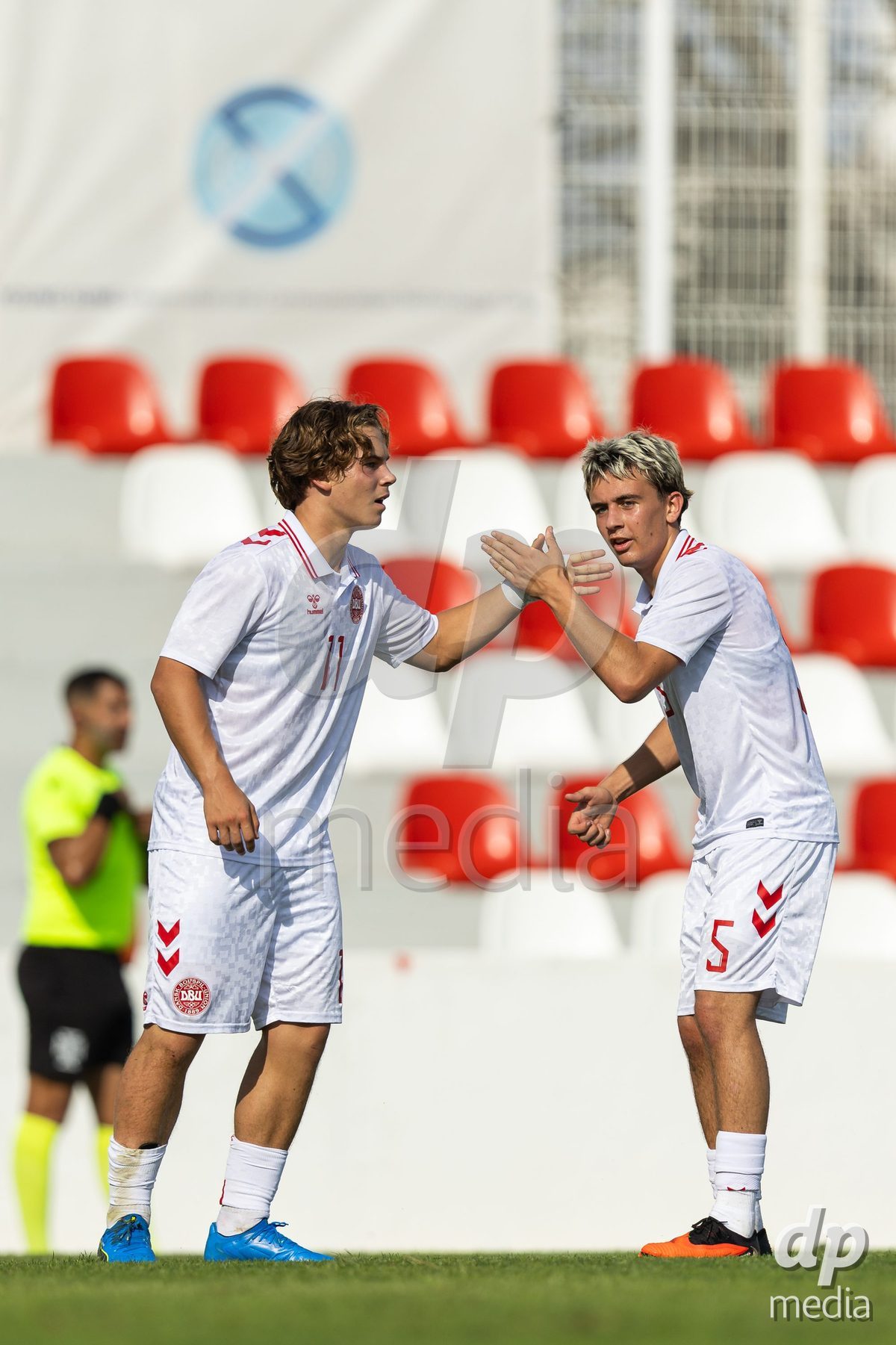 SANTAREM, PORTUGAL - OCTOBER 3: Player celebrating his goal during the International Friendly match between Denmark U16 and Turkiye U16 at Campo Cha das Padeiras on October 3, 2026 in Santarem, Portugal.