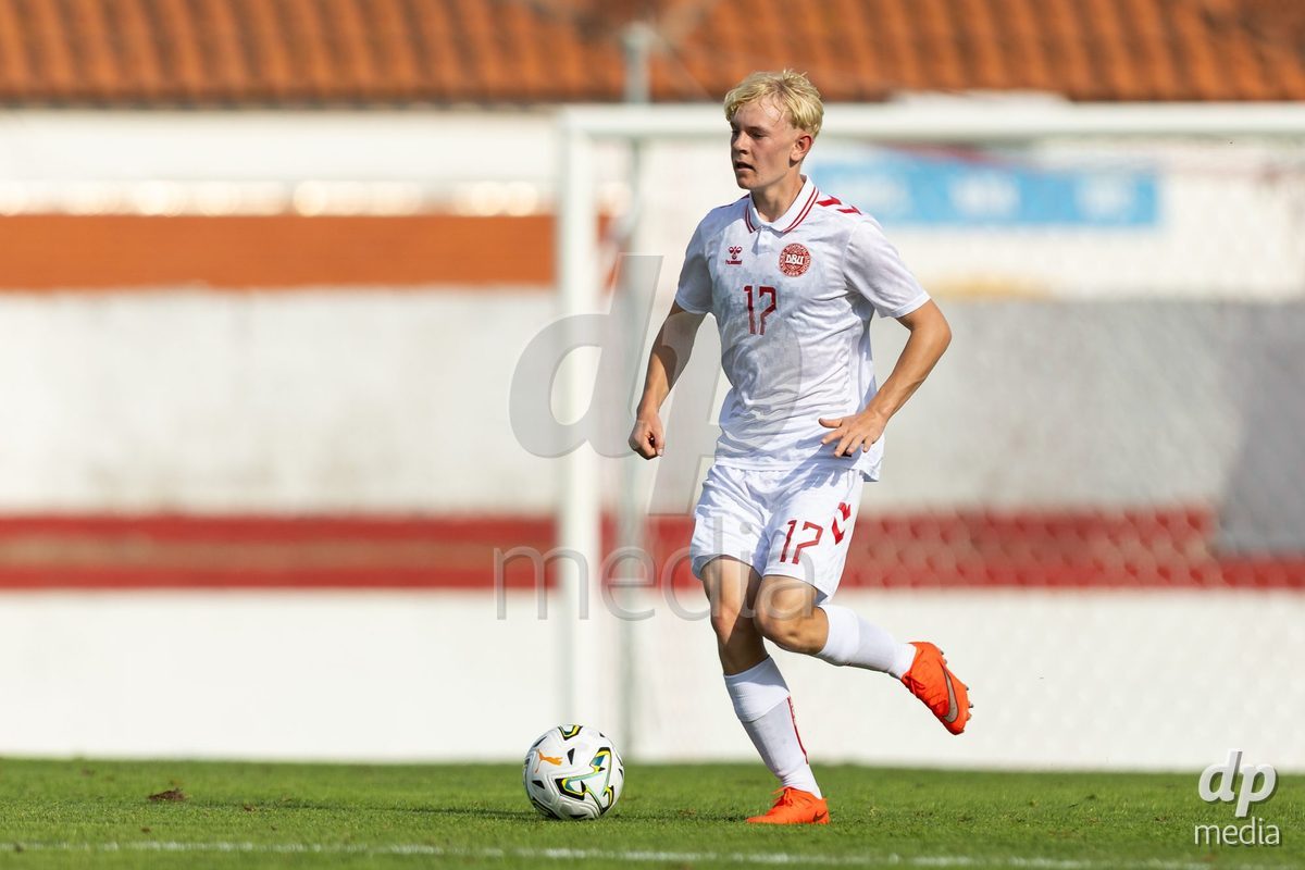 SANTAREM, PORTUGAL - OCTOBER 3: Eskild Frederiksen during the International Friendly match between Denmark U16 and Turkiye U16 at Campo Cha das Padeiras on October 3, 2026 in Santarem, Portugal.