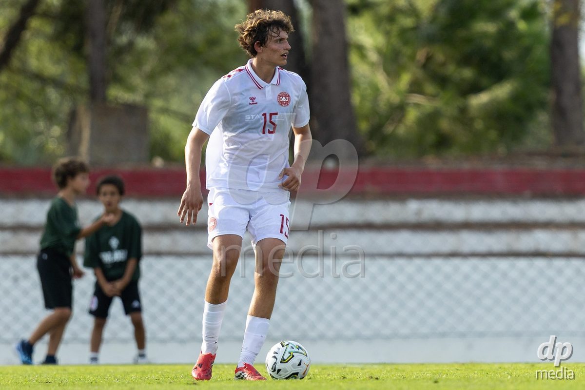 SANTAREM, PORTUGAL - OCTOBER 3: Mathias Thyssen during the International Friendly match between Denmark U16 and Turkiye U16 at Campo Cha das Padeiras on October 3, 2026 in Santarem, Portugal.