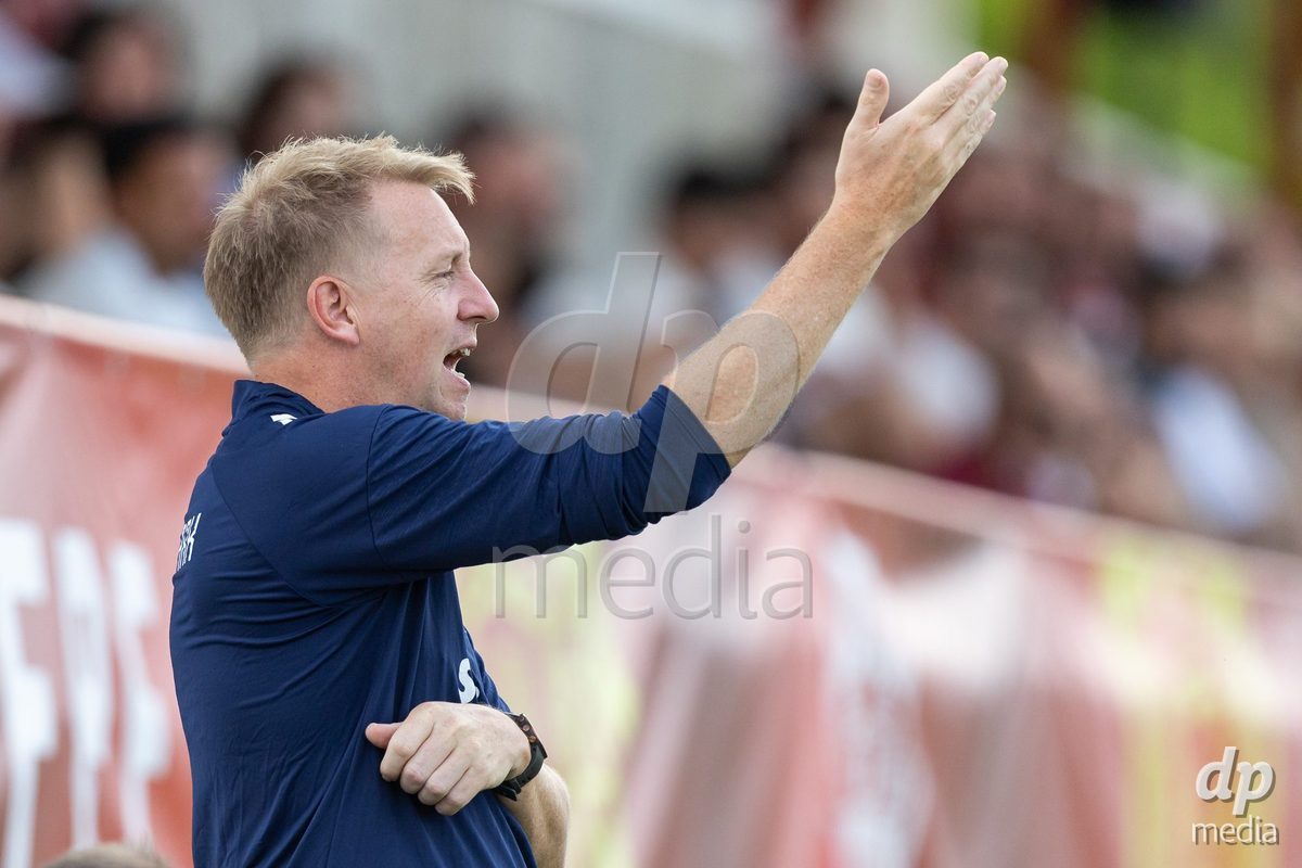 SANTAREM, PORTUGAL - OCTOBER 3: Morten Corlin coach of Denmark during the International Friendly match between Denmark U16 and Turkiye U16 at Campo Cha das Padeiras on October 3, 2026 in Santarem, Portugal.