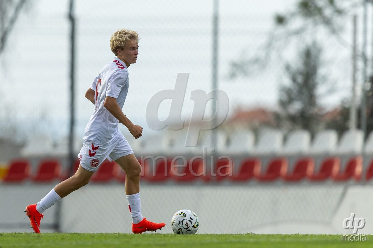 SANTAREM, PORTUGAL - OCTOBER 3: Sofus Bruun during the International Friendly match between Denmark U16 and Turkiye U16 at Campo Cha das Padeiras on October 3, 2026 in Santarem, Portugal.
