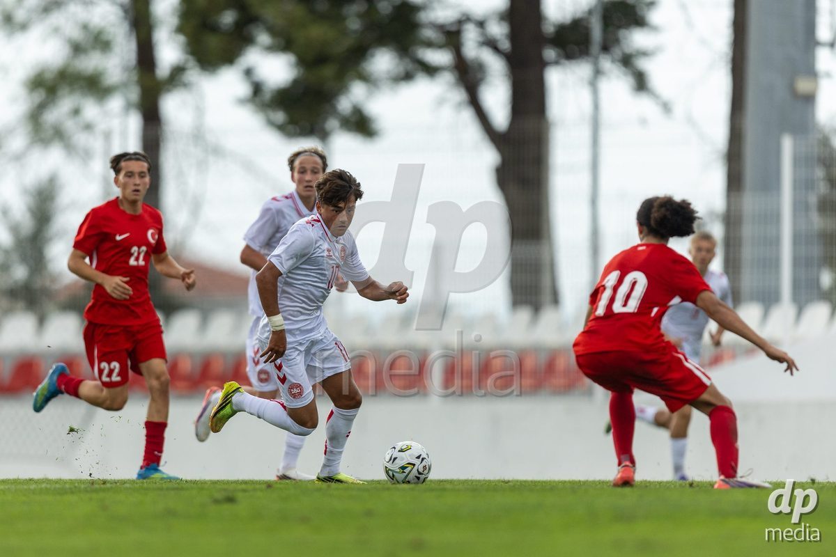 SANTAREM, PORTUGAL - OCTOBER 3: Frederik Abrahamsen during the International Friendly match between Denmark U16 and Turkiye U16 at Campo Cha das Padeiras on October 3, 2026 in Santarem, Portugal.