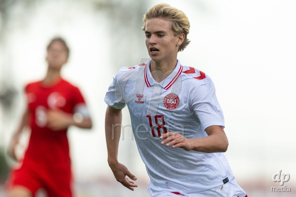 SANTAREM, PORTUGAL - OCTOBER 3: Nicklas Andersen during the International Friendly match between Denmark U16 and Turkiye U16 at Campo Cha das Padeiras on October 3, 2026 in Santarem, Portugal.