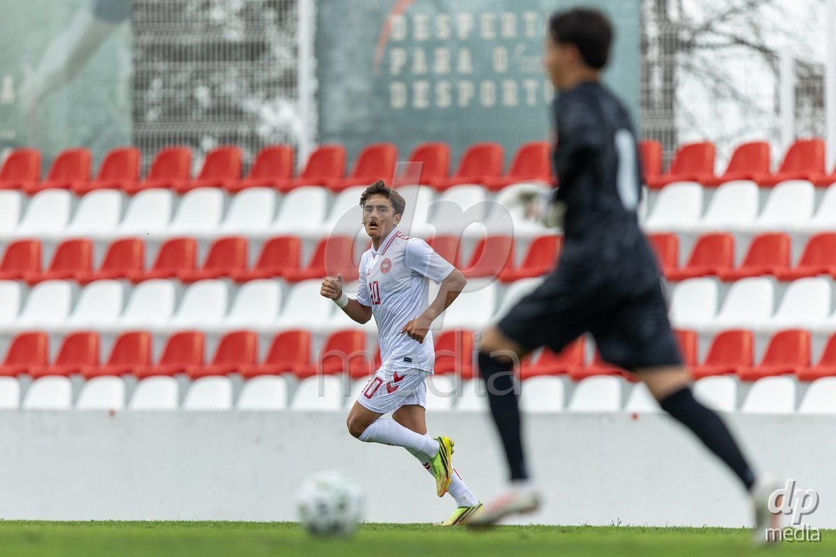 SANTAREM, PORTUGAL - OCTOBER 3: Frederik Abrahamsen during the International Friendly match between Denmark U16 and Turkiye U16 at Campo Cha das Padeiras on October 3, 2026 in Santarem, Portugal.