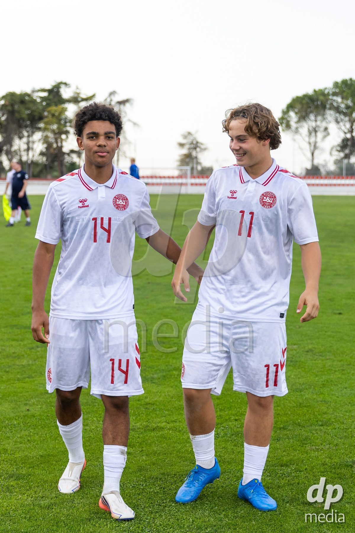SANTAREM, PORTUGAL - OCTOBER 3: Malte Musenene and Hector Andersen who scored the goals during the International Friendly match between Denmark U16 and Turkiye U16 at Campo Cha das Padeiras on October 3, 2026 in Santarem, Portugal.