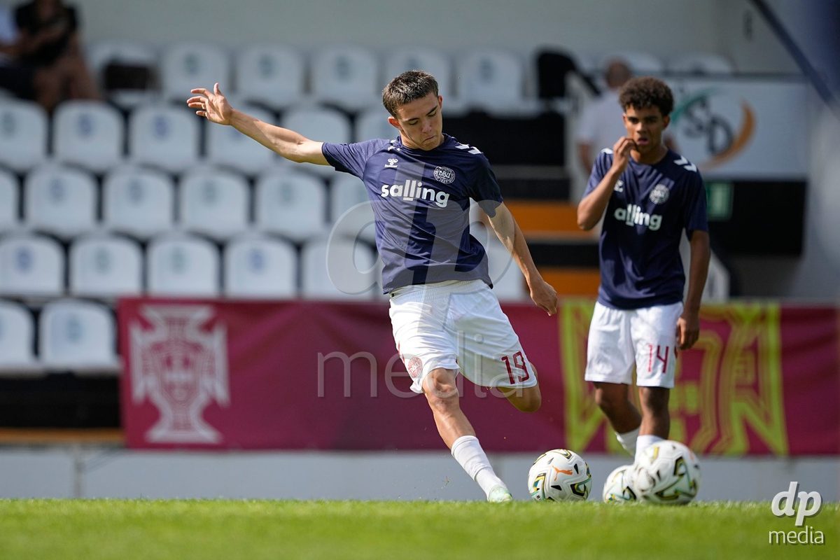 CALDAS DA RAINHA, PORTUGAL - OCTOBER 6: Tahir Kolici of Denmark during the International Friendly match between Romania U16 and Denmark U16 at Campo da Mata on October 6, 2026 in Caldas da Rainha, Portugal.