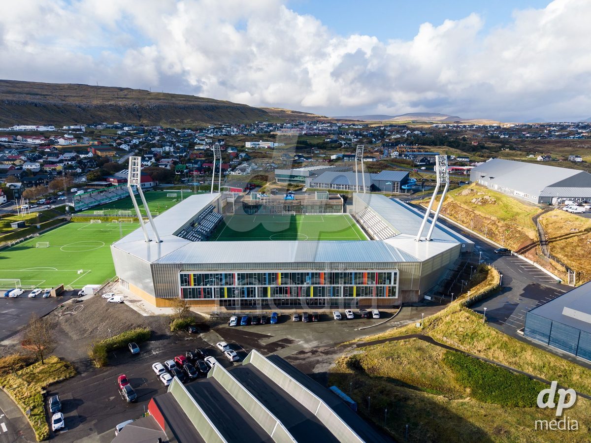 TORSHAVN, FAROE ISLANDS - OCTOBER 6: Torsvollur Stadium during the UEFA European Qualifiers match between Faroe Islands U21 and Iceland U21 at Torsvollur on October 6, 2026 in Torshavn, Faroe Islands.