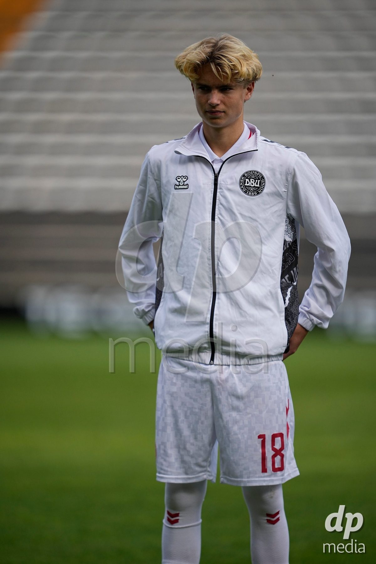 CALDAS DA RAINHA, PORTUGAL - OCTOBER 6: Nicklas Andersen of Denmark during the International Friendly match between Romania U16 and Denmark U16 at Campo da Mata on October 6, 2026 in Caldas da Rainha, Portugal.