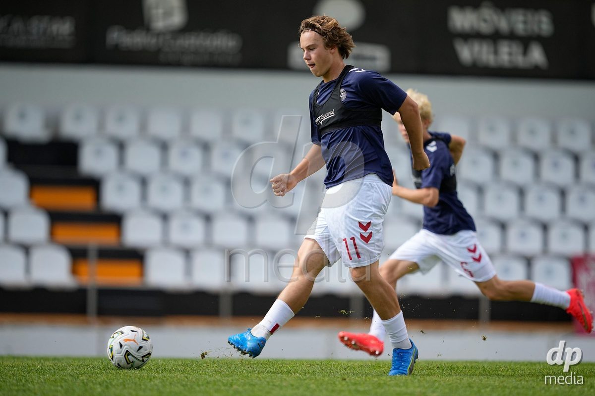 CALDAS DA RAINHA, PORTUGAL - OCTOBER 6: Hector Andersen of Denmark during the International Friendly match between Romania U16 and Denmark U16 at Campo da Mata on October 6, 2026 in Caldas da Rainha, Portugal.
