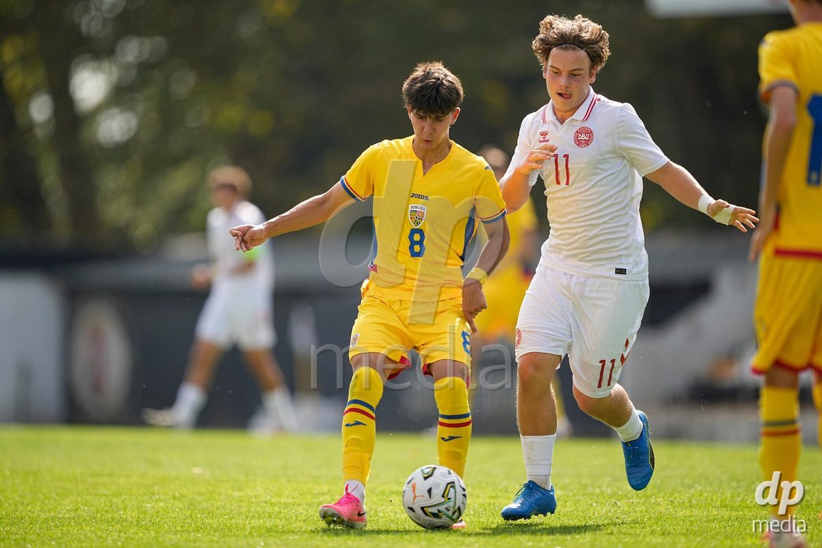 CALDAS DA RAINHA, PORTUGAL - OCTOBER 6: Hector Andersen of Denmark during the International Friendly match between Romania U16 and Denmark U16 at Campo da Mata on October 6, 2026 in Caldas da Rainha, Portugal.
