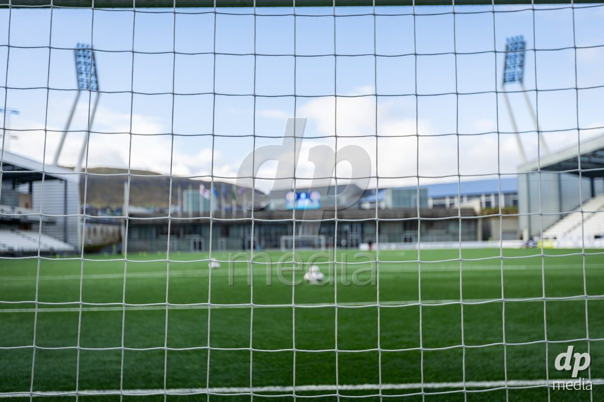 TORSHAVN, FAROE ISLANDS - OCTOBER 6:  Torsvollur Stadium during the UEFA European Qualifiers match between Faroe Islands U21 and Iceland U21 at Torsvollur on October 6, 2026 in Torshavn, Faroe Islands.