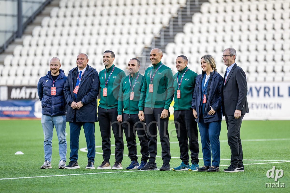 TORSHAVN, FAROE ISLANDS - OCTOBER 6:  Staff during the UEFA European Qualifiers match between Faroe Islands U21 and Iceland U21 at Torsvollur on October 6, 2026 in Torshavn, Faroe Islands.