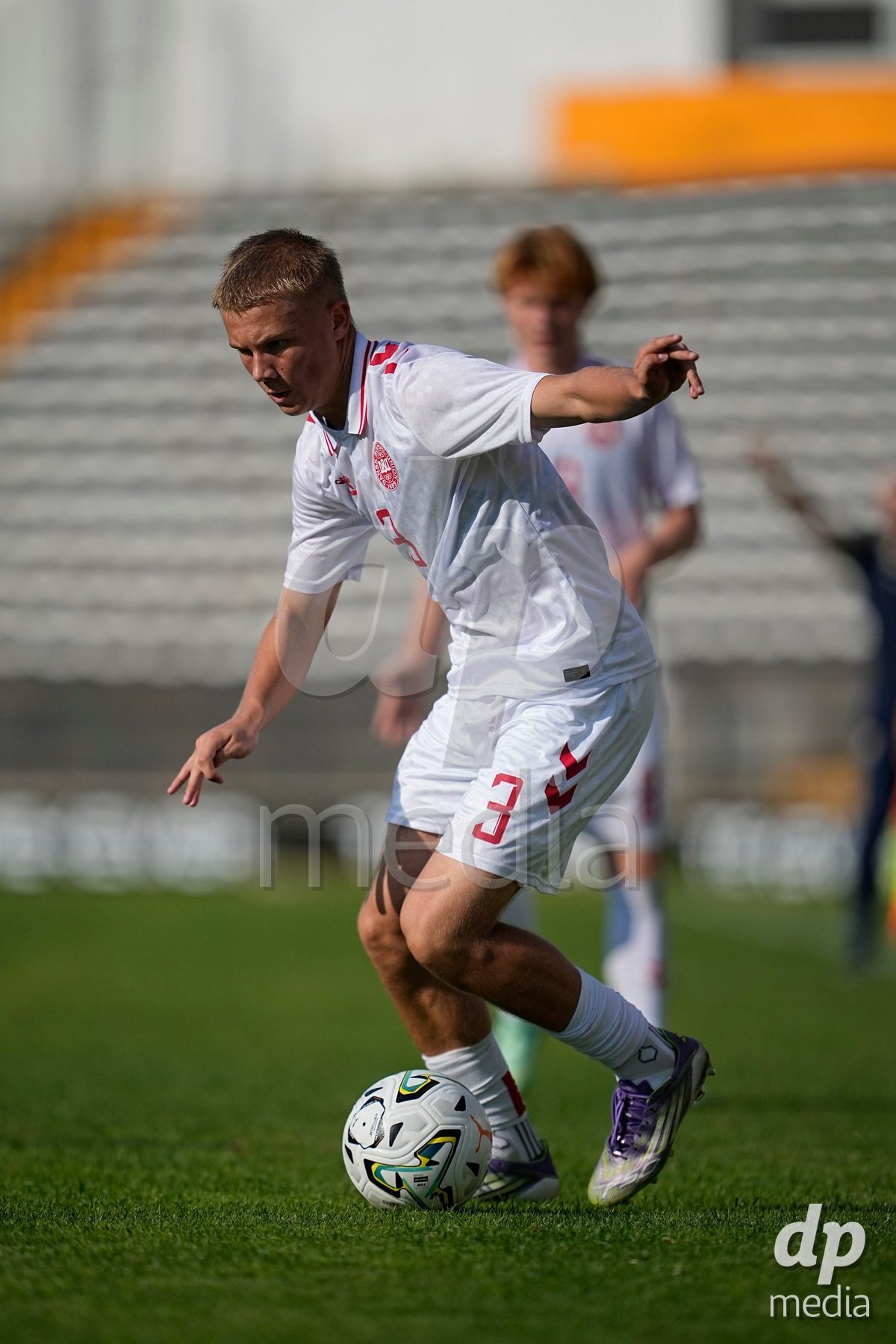 CALDAS DA RAINHA, PORTUGAL - OCTOBER 6: Noah Hein of Denmark during the International Friendly match between Romania U16 and Denmark U16 at Campo da Mata on October 6, 2026 in Caldas da Rainha, Portugal.