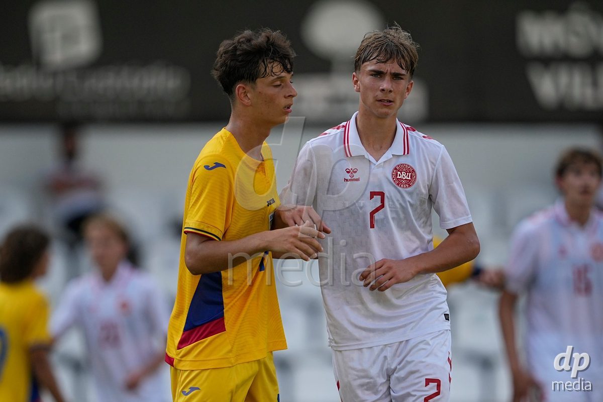 CALDAS DA RAINHA, PORTUGAL - OCTOBER 6: Nicklas Haarup of Denmark during the International Friendly match between Romania U16 and Denmark U16 at Campo da Mata on October 6, 2026 in Caldas da Rainha, Portugal.