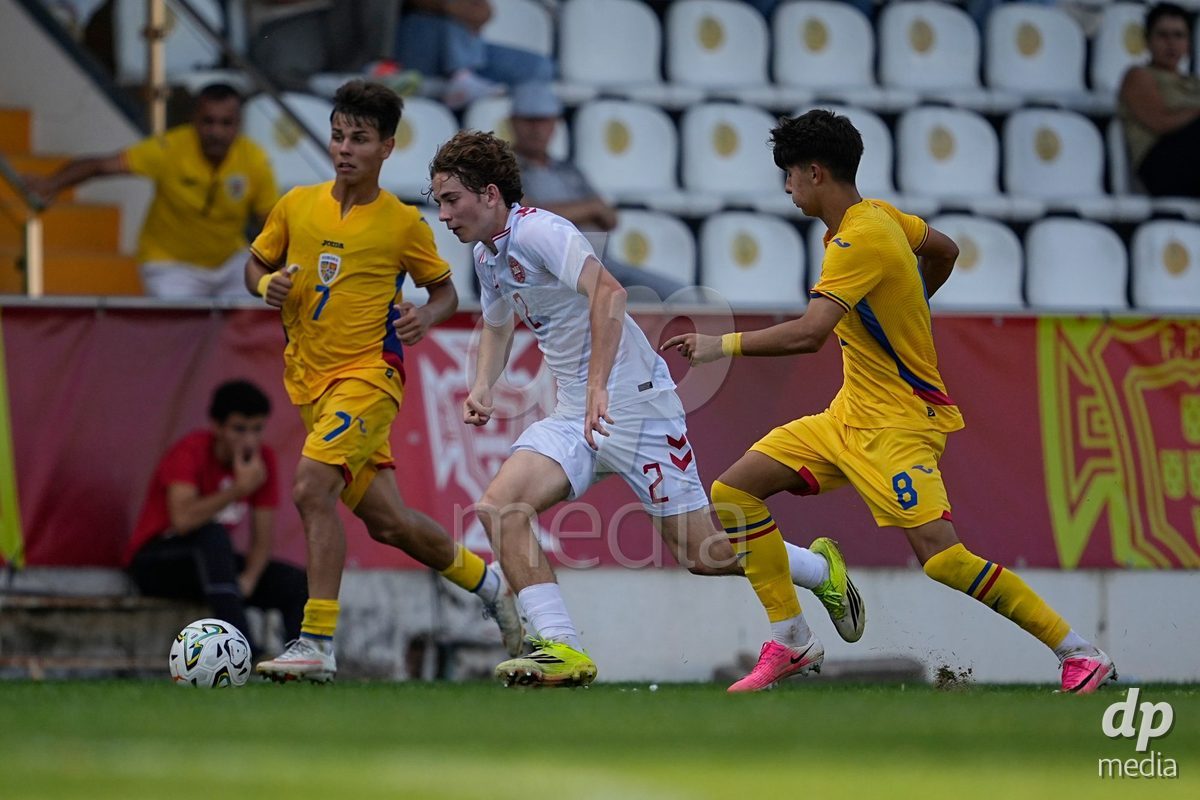 CALDAS DA RAINHA, PORTUGAL - OCTOBER 6: Villads Peltola of Denmark during the International Friendly match between Romania U16 and Denmark U16 at Campo da Mata on October 6, 2026 in Caldas da Rainha, Portugal.