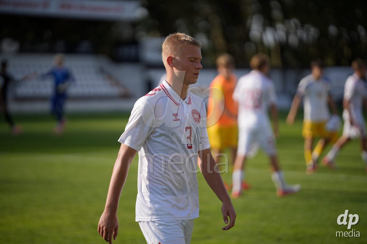 CALDAS DA RAINHA, PORTUGAL - OCTOBER 6: Noah Hein of Denmark after the International Friendly match between Romania U16 and Denmark U16 at Campo da Mata on October 6, 2026 in Caldas da Rainha, Portugal.