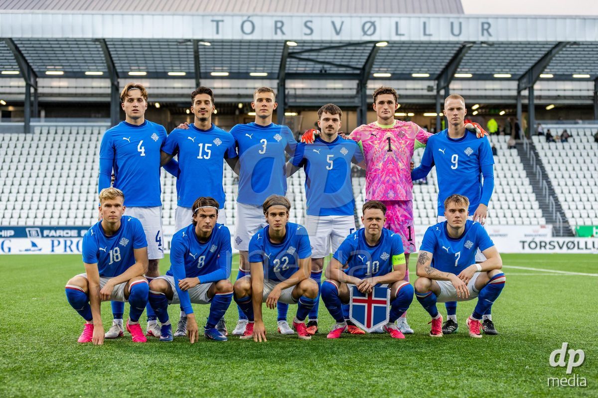 TORSHAVN, FAROE ISLANDS - OCTOBER 6: Iceland's Team photo during the UEFA European Qualifiers match between Faroe Islands U21 and Iceland U21 at Torsvollur on October 6, 2026 in Torshavn, Faroe Islands.