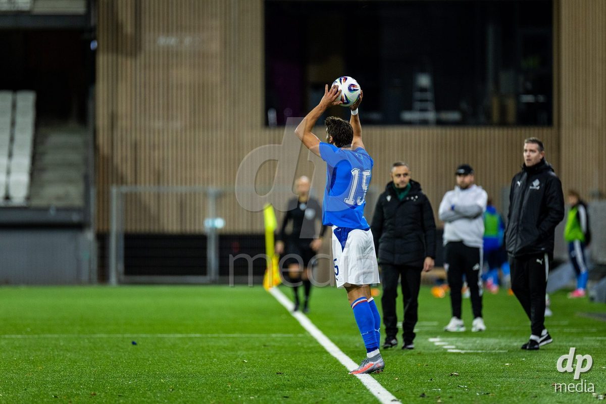 TORSHAVN, FAROE ISLANDS - OCTOBER 6: Amin Cosic of Iceland during the UEFA European Qualifiers match between Faroe Islands U21 and Iceland U21 at Torsvollur on October 6, 2026 in Torshavn, Faroe Islands.