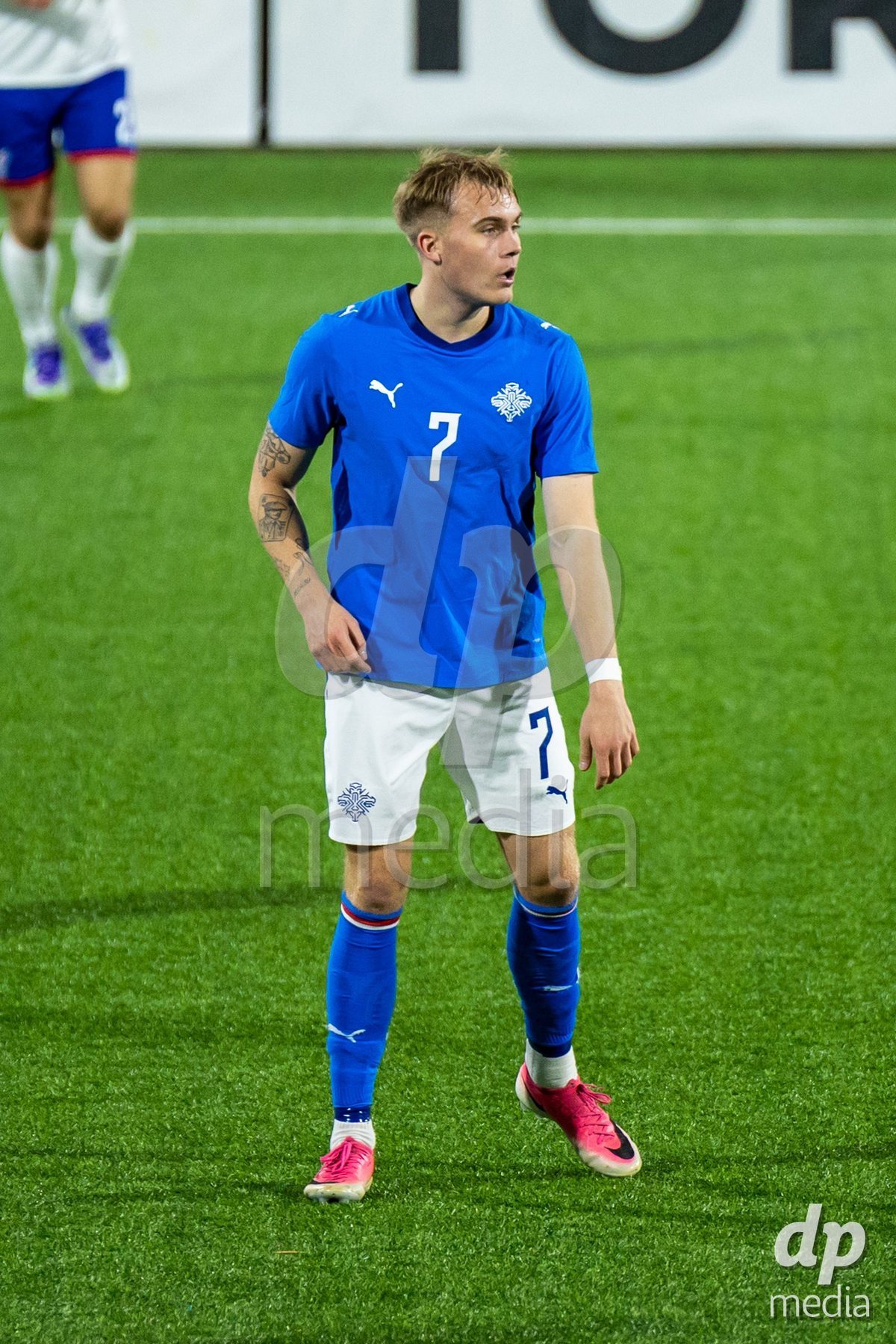 TORSHAVN, FAROE ISLANDS - OCTOBER 6: Benoný Breki Andrésson of Iceland during the UEFA European Qualifiers match between Faroe Islands U21 and Iceland U21 at Torsvollur on October 6, 2026 in Torshavn, Faroe Islands.
