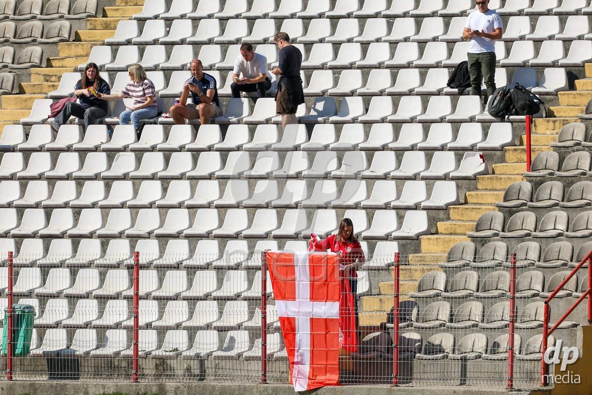 KAKANJ, BOSNIA AND HERZEGOVINA - OCTOBER 7: UEFA Womens European Under-19 Qualifier match between England and Denmark at Mladost Stadium on October 7, 2026 in Kakanj, Bosnia and Herzegovina.