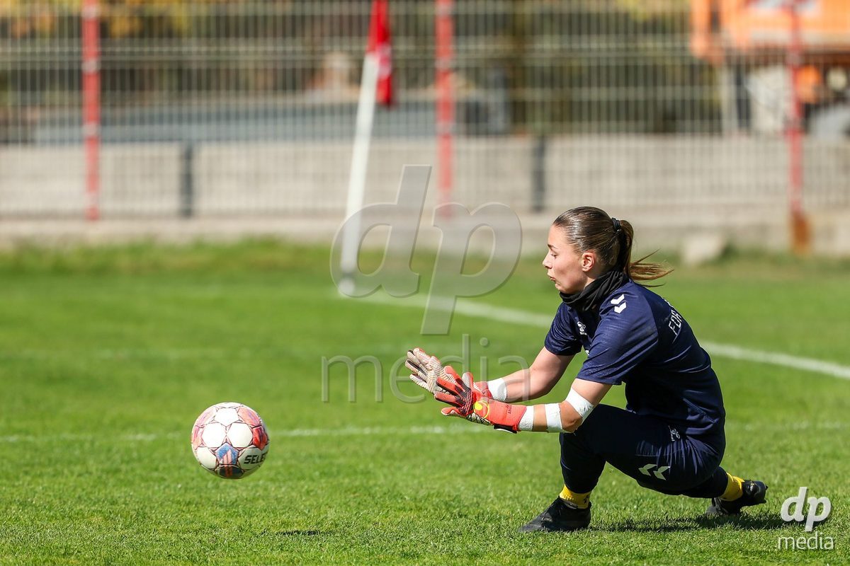 KAKANJ, BOSNIA AND HERZEGOVINA - OCTOBER 7: Isabella Andersen of Denmark during the UEFA Womens European Under-19 Qualifier match between England and Denmark at Mladost Stadium on October 7, 2026 in Kakanj, Bosnia and Herzegovina.