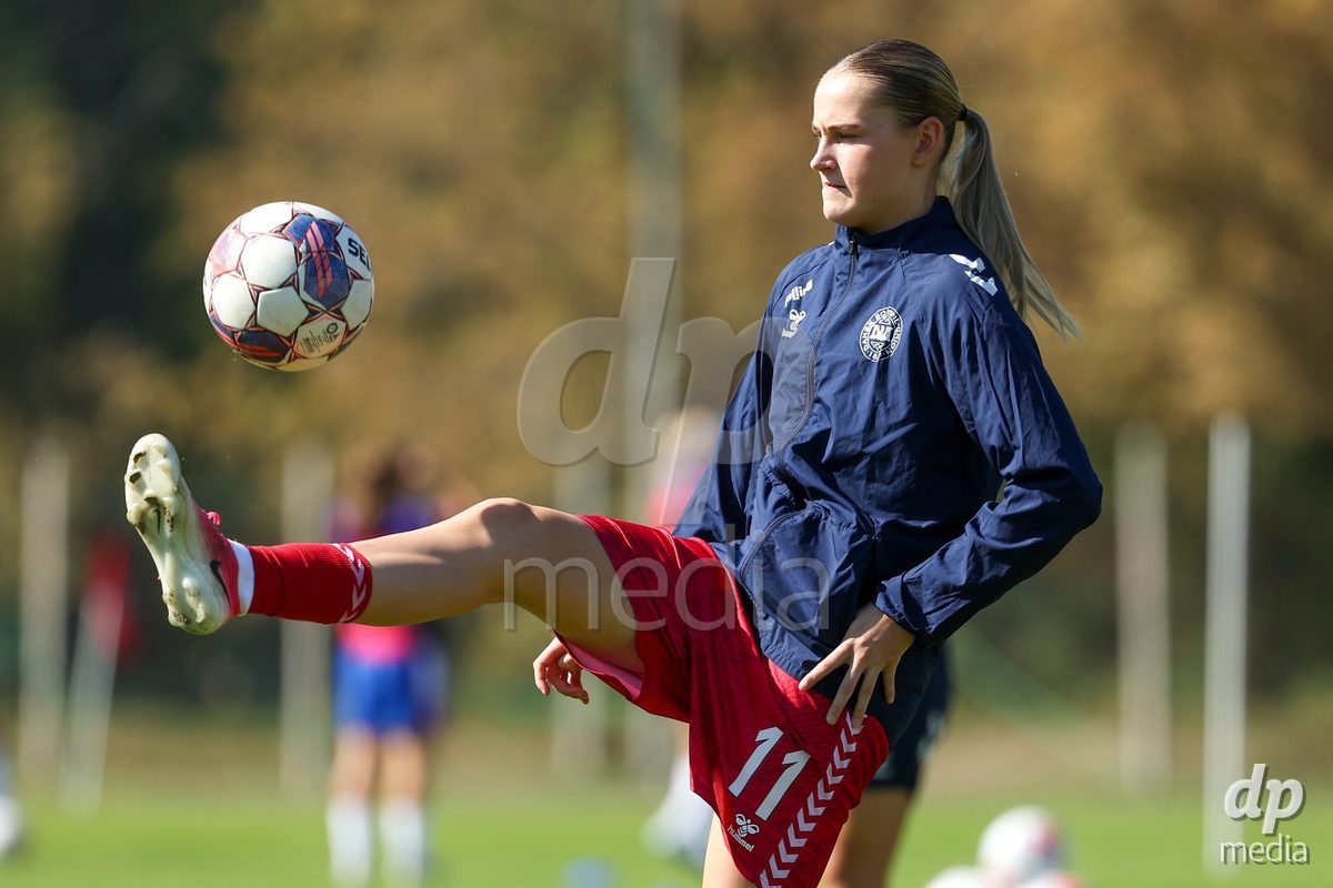 KAKANJ, BOSNIA AND HERZEGOVINA - OCTOBER 7: Andrea Thierry of Denmark during the UEFA Womens European Under-19 Qualifier match between England and Denmark at Mladost Stadium on October 7, 2026 in Kakanj, Bosnia and Herzegovina.