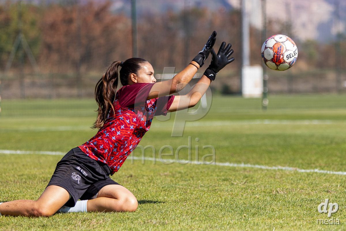 ZENICA, BOSNIA AND HERZEGOVINA - OCTOBER 7: Leyla Laubscher of Switzerland during the UEFA Womens European Under-19 Qualifier match between Switzerland and Bosnia and Herzegovina at FF BH Football Training Centre on October 7, 2026 in Zenica, Bosnia and Herzegovina.