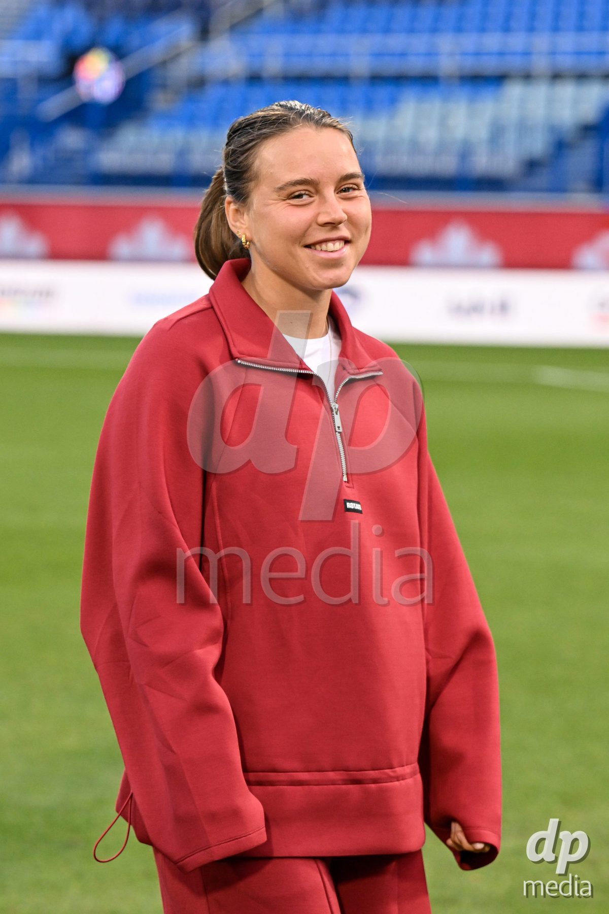 MONTREAL, CANADA - OCTOBER 9: Players of Denmark arrive at the venue prior to the International Women's Friendly football match between Canada and Denmark at Stade Saputo on October 9, 2026 in Montreal, Canada.