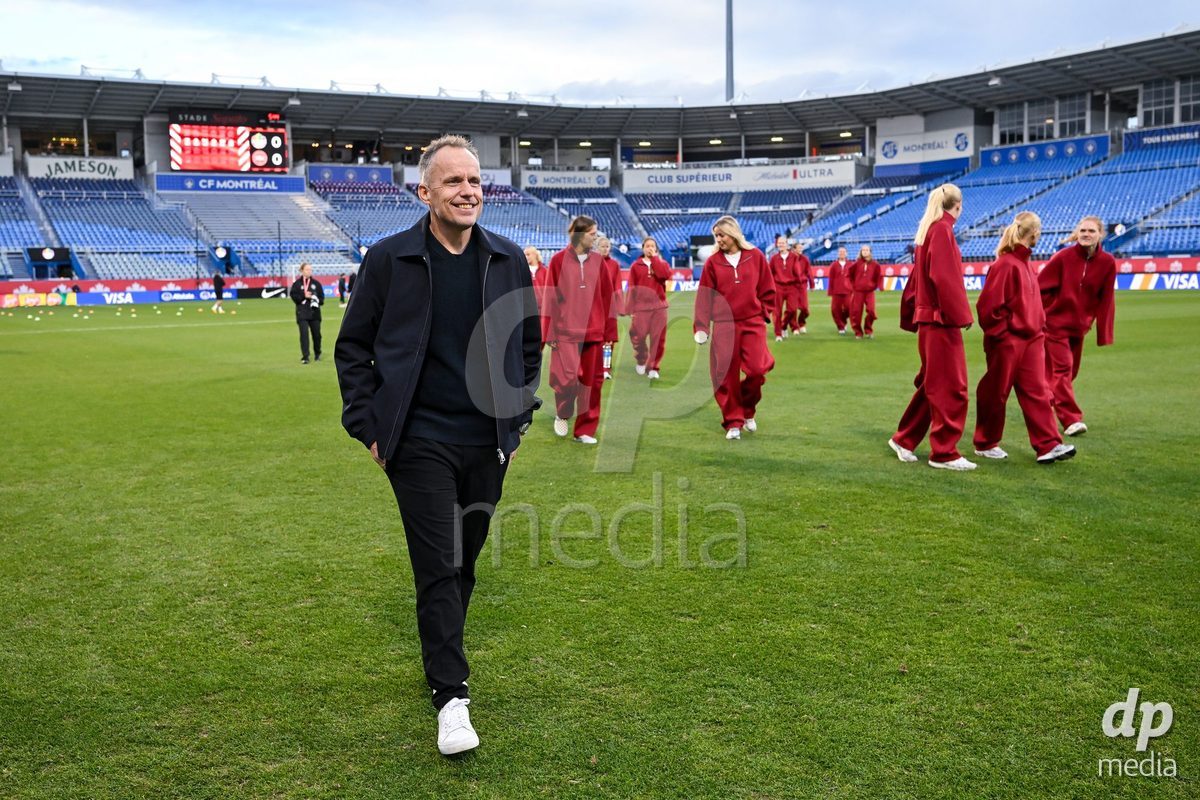 MONTREAL, CANADA - OCTOBER 9: Headcoach Jakob Michelsen of Denmark arrives prior to the International Women's Friendly football match between Canada and Denmark at Stade Saputo on October 9, 2026 in Montreal, Canada.