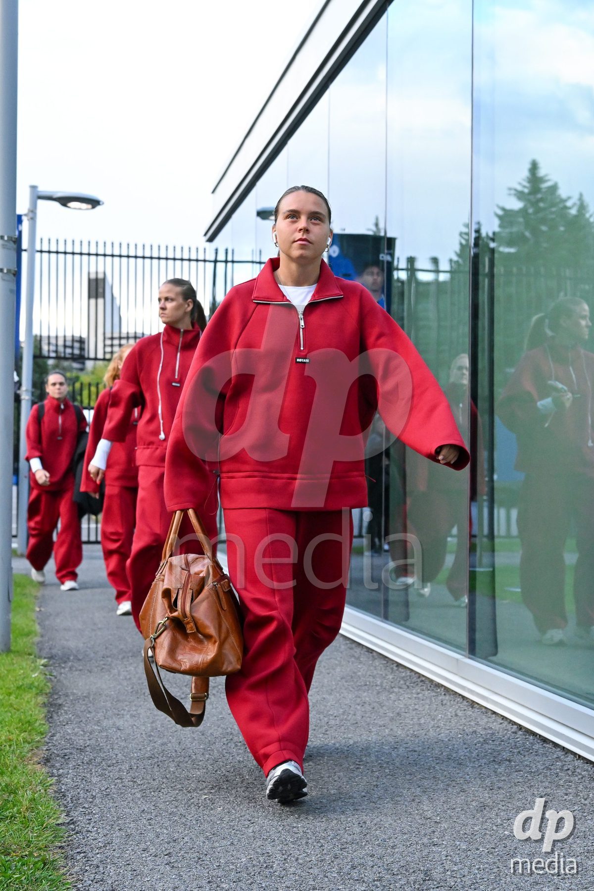 MONTREAL, CANADA - OCTOBER 9: Players of Denmark arrive prior to the International Women's Friendly football match between Canada and Denmark at Stade Saputo on October 9, 2026 in Montreal, Canada.