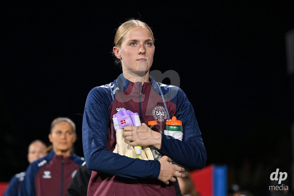 MONTREAL, CANADA - OCTOBER 9: Players of Denmark enter  for the national anthem prior to the International Women's Friendly football match between Canada and Denmark at Stade Saputo on October 9, 2026 in Montreal, Canada.