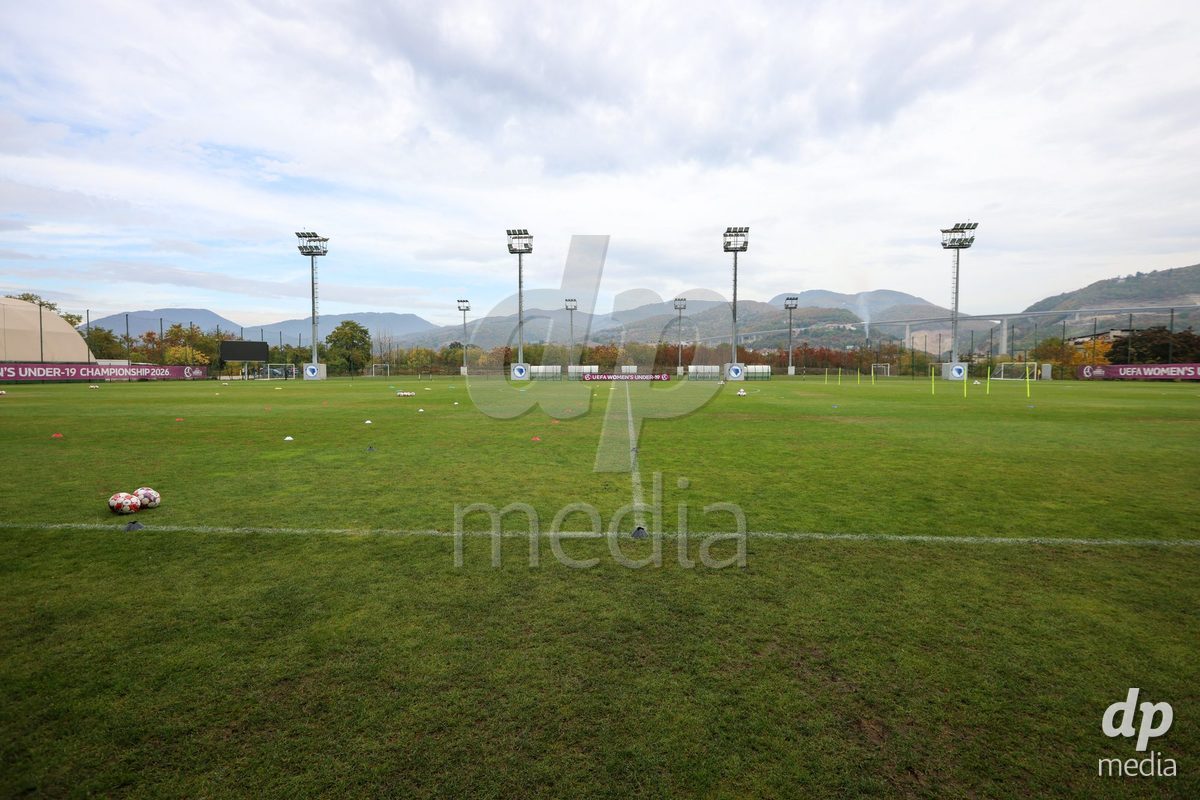 ZENICA, BOSNIA AND HERZEGOVINA - OCTOBER 10: A general view of stadium before during the UEFA Womens European Under-19 Qualifier match between Switzerland and England at FF BH Football Training Centre on October 10, 2026 in Zenica, Bosnia and Herzegovina. Photo: Denis Kapetanovic/Pixsell/DP Media