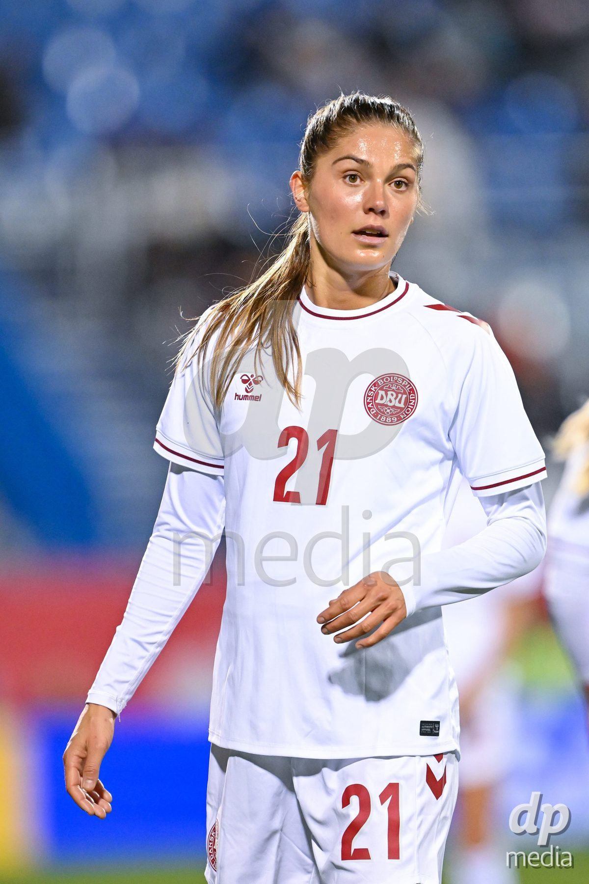 MONTREAL, CANADA - OCTOBER 9: Portrait (headshot/close up) of Mille Gejl of Denmark  during the International Women's Friendly football match between Canada and Denmark at Stade Saputo on October 9, 2026 in Montreal, Canada.