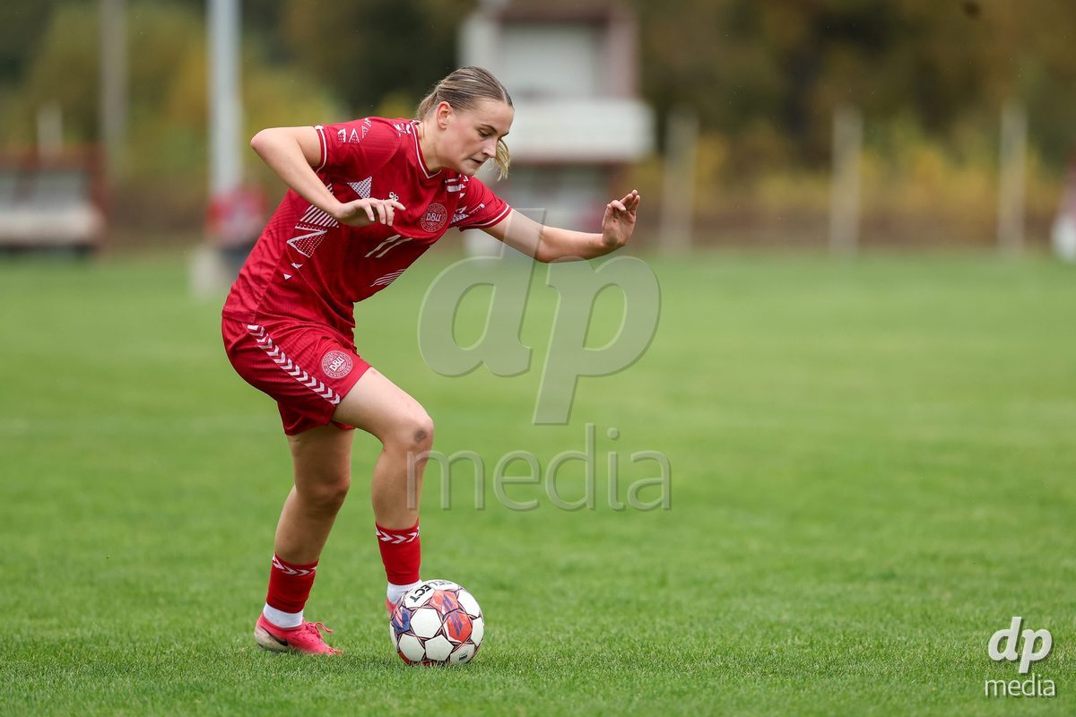 KAKANJ, BOSNIA AND HERZEGOVINA - OCTOBER 10: Andrea Thierry of Denmark during the UEFA Womens European Under-19 Qualifier match between Denmark and Bosnia and Herzegovina at Mladost Stadium on October 10, 2026 in Kakanj, Bosnia and Herzegovina. Photo: Armin Durgut/Pixsell/DP Media