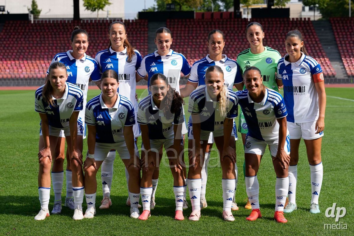 Schweiz: AXA Women's Super League 2026/2027, GC Frauenfussball vs FC Rapperswil-Jona - Stadion Letzigrund, Zürich: Imane Touriss (20 Grasshoppers) Ella Ljustina (8 Grasshoppers) Kayla Jay Mckenna (12 Grasshoppers) Dalila Belen Ippolito (90 Grasshoppers) Ilaria Nerea Maddaloni (33 Grasshoppers) Giulia Looser (24 Grasshoppers) Melanie Müller - Melanie Muller (27 Grasshoppers) Luna Lemperiere (6 Grasshoppers) Marta Cazalla Garcia (15 Grasshoppers) Emma Egli (21 Grasshoppers) Torhüterin jimena vicario casal (1 Grasshoppers)