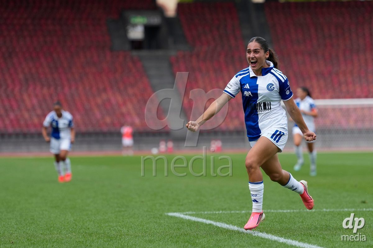 Schweiz: AXA Women's Super League 2026/2027, GC Frauenfussball vs FC Rapperswil-Jona - Stadion Letzigrund, Zürich: Ilaria Nerea Maddaloni (33 Grasshoppers) jubelt nach ihrem Tor zum 2:0