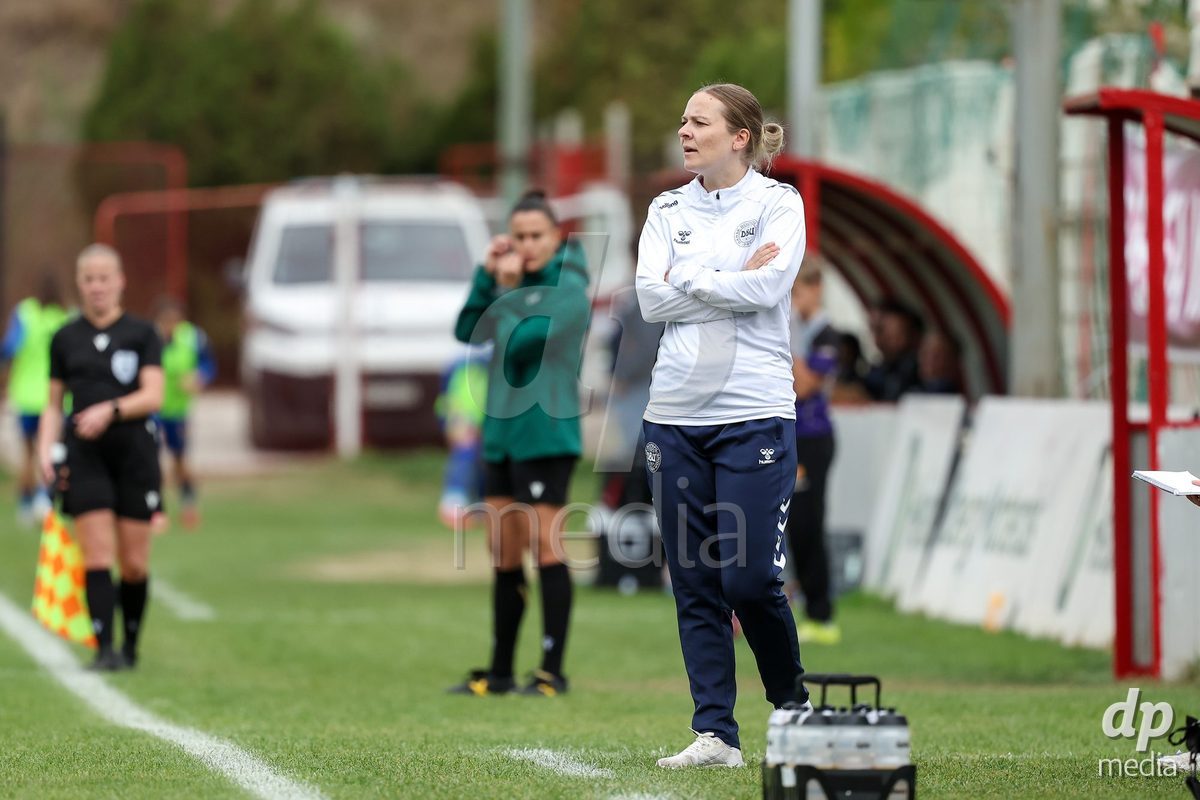 KAKANJ, BOSNIA AND HERZEGOVINA - OCTOBER 10: Head Coach of Denmark Kristine Pedersen during the UEFA Womens European Under-19 Qualifier match between Denmark and Bosnia and Herzegovina at Mladost Stadium on October 10, 2026 in Kakanj, Bosnia and Herzegovina. Photo: Armin Durgut/Pixsell/DP Media