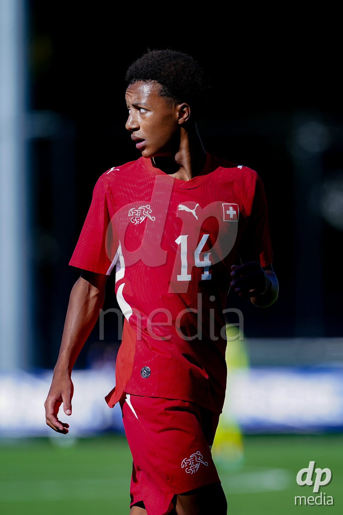 SCHAAN, LIECHTENSTEIN - OCTOBER 12: Ryan Hare of Switzerland during the UEFA European Under-17 Qualifier match between Israel and Switzerland at LFV Campus Rheinwiese on October 12, 2026 in Schaan, Liechtenstein.