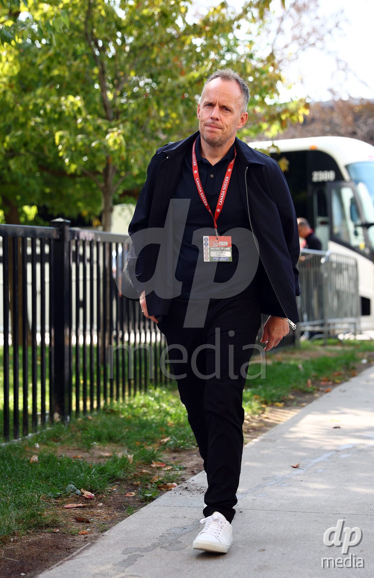 TORONTO, CANADA - OCTOBER 12: Denmark arrive before the International Friendly match against Canada at BMO Field on October 12, 2026 in Toronto, Canada.