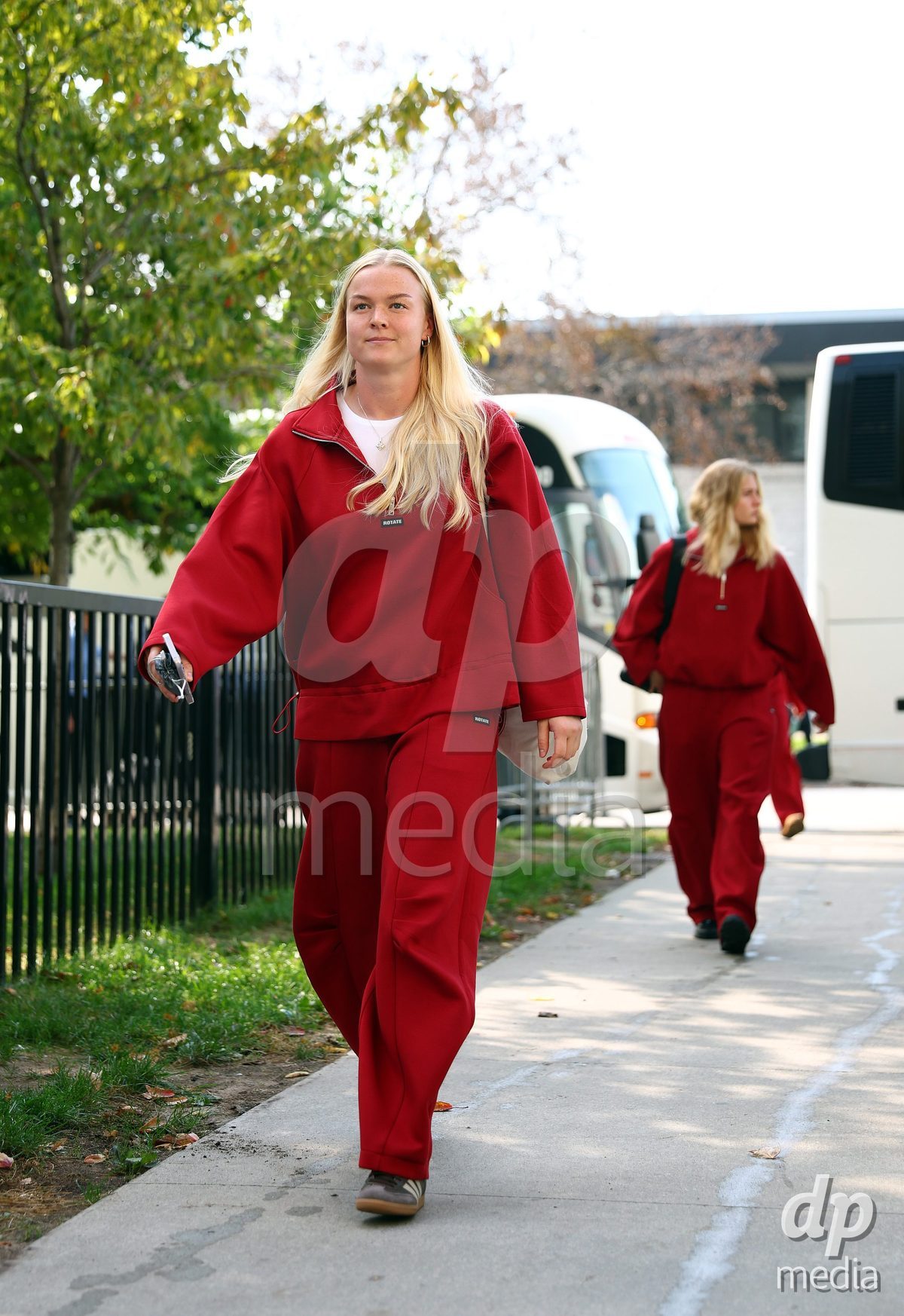 TORONTO, CANADA - OCTOBER 12: Denmark arrive before the International Friendly match against Canada at BMO Field on October 12, 2026 in Toronto, Canada.