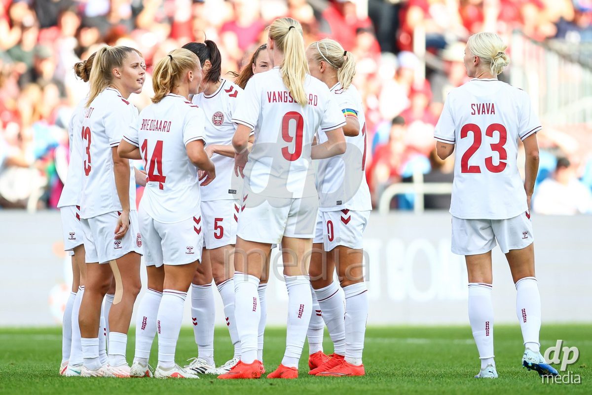 TORONTO, CANADA - OCTOBER 12: Olivia Holdt of Denmark first team goal during the International Friendly match between Canada and Denmark at BMO Field on October 12, 2026 in Toronto, Canada.